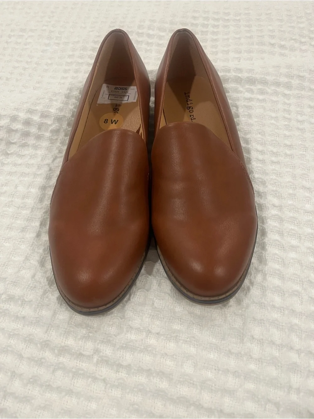Indigo Cognac Slip-On Loafers